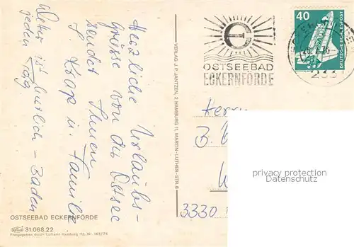 AK / Ansichtskarte Eckernfoerde Fliegeraufnahme Eckernfoerde