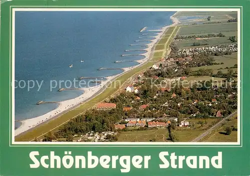 AK / Ansichtskarte Schoenberger_Strand Fliegeraufnahme Schoenberger_Strand