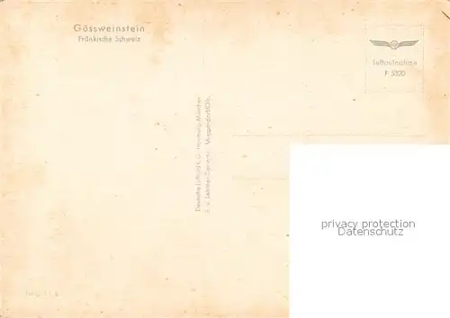 AK / Ansichtskarte Goessweinstein Fliegeraufnahme Goessweinstein