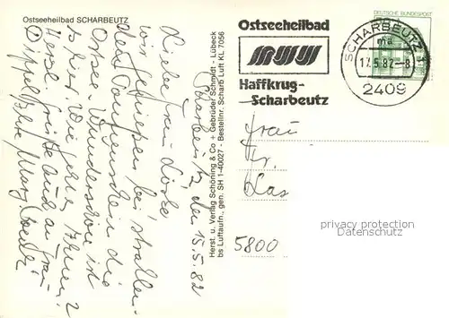 AK / Ansichtskarte Scharbeutz_Ostseebad Fliegeraufnahme Scharbeutz_Ostseebad