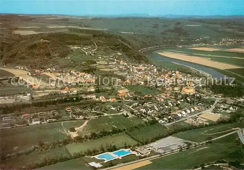 AK / Ansichtskarte Polle_Oberweser Fliegeraufnahme Polle_Oberweser