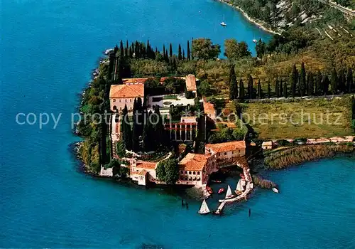 AK / Ansichtskarte San_Vigilio_Lago_di_Garda e la Baia delle Sirene Fliegeraufnahme San_Vigilio_Lago_di_Garda