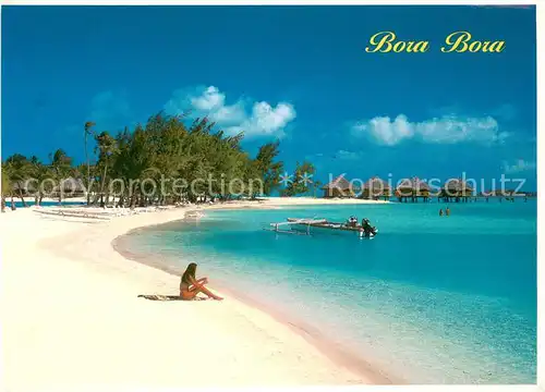 AK / Ansichtskarte Bora_Bora Strandidylle Plage de l hotel Le Meridien Bora_Bora