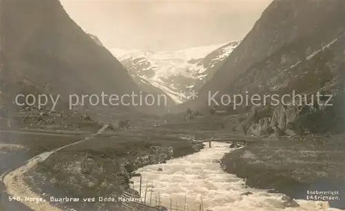 AK / Ansichtskarte Odda Landschaftspanorama Fluss Berge Odda