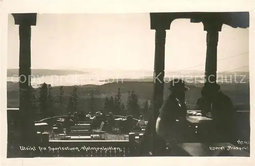 AK / Ansichtskarte Holmenkollen_Holmskollen Utsikt fra Sportsstuen 