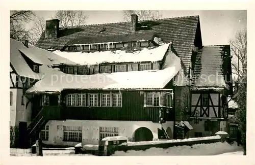 AK / Ansichtskarte Szklarska_Poreba Alte Gaststaette im Winter Szklarska_Poreba