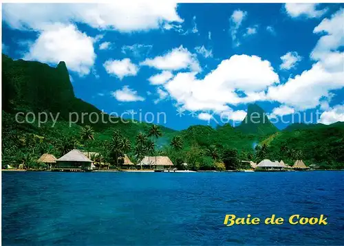 AK / Ansichtskarte Moorea_Polynesien La Baie de Cook Hotel Club Bali Hai en premier plan Moorea Polynesien