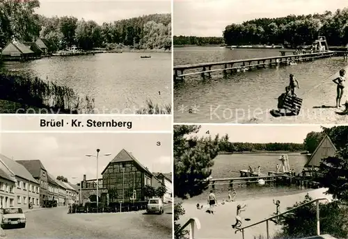 AK / Ansichtskarte Brueel_Mecklenburg_Vorpommern Roter See Badestrand Spiegelberg Brueel_Mecklenburg