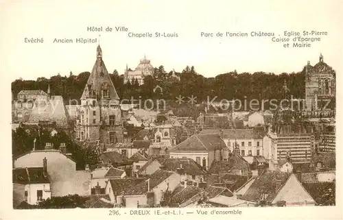 AK / Ansichtskarte Dreux Vue d ensemble Dreux