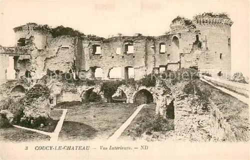 AK / Ansichtskarte Coucy le Chateau Auffrique Vue interieure Ruines du chateau Coucy le Chateau Auffrique