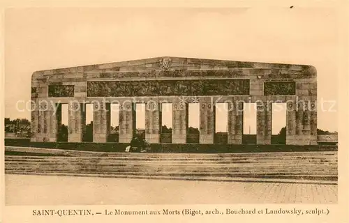 AK / Ansichtskarte Saint Quentin_02 Monument aux Morts 