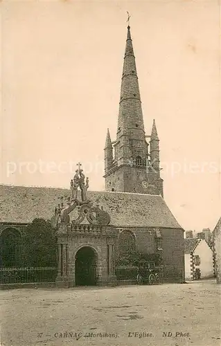 AK / Ansichtskarte Carnac_Morbihan Eglise Carnac Morbihan