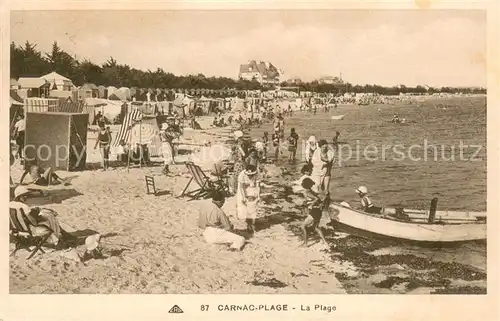 AK / Ansichtskarte Carnac_Morbihan La plage Carnac Morbihan