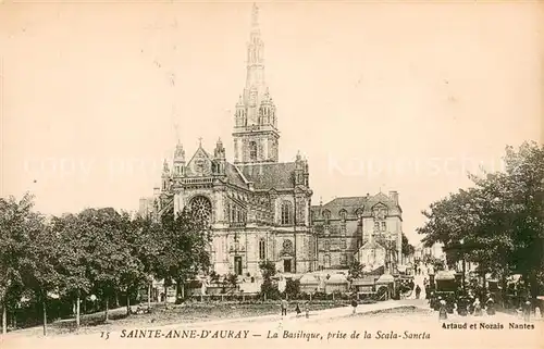 AK / Ansichtskarte Sainte Anne d_Auray La basilique prise de la Scala Sancta Sainte Anne d Auray