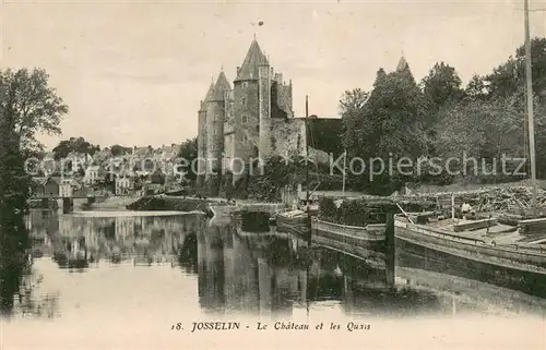 AK / Ansichtskarte Josselin Le chateau et les quais Josselin