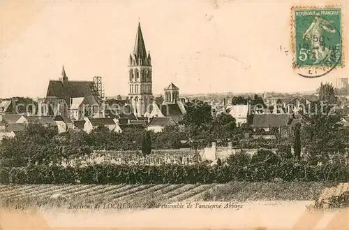 AK / Ansichtskarte Loches_Indre_et_Loire Vue d ensemble de l ancienne abbaye Loches_Indre_et_Loire