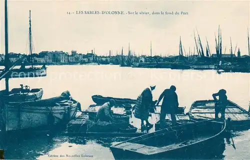AK / Ansichtskarte Les_Sables d_Olonne Sur le vivier dans le fond du port Les_Sables d_Olonne