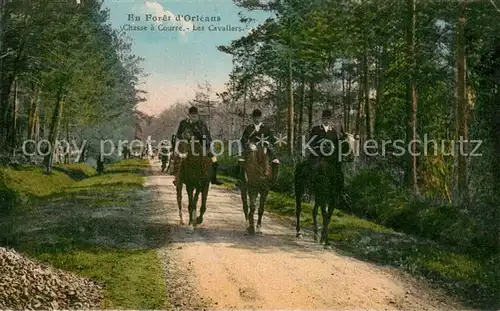 AK / Ansichtskarte Orleans_Loiret Chasse a coure les cavaliers en foret d Orleans Orleans_Loiret