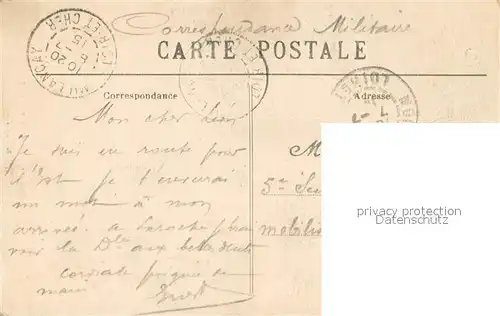 AK / Ansichtskarte Montargis_Loiret Le Chien de Montargis Statue Correspondance Militaire Montargis Loiret