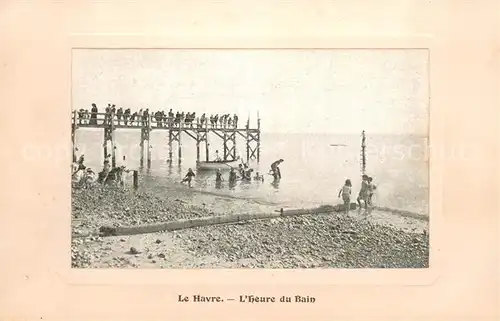 AK / Ansichtskarte Le_Havre L heure du bain a la plage Le_Havre