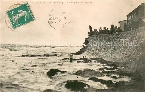 AK / Ansichtskarte Coutainville La digue a maree haute Coutainville