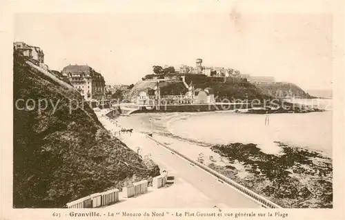 AK / Ansichtskarte Granville_Manche Le "Monaco du Nord" Le Plat Gousset et la plage Granville_Manche