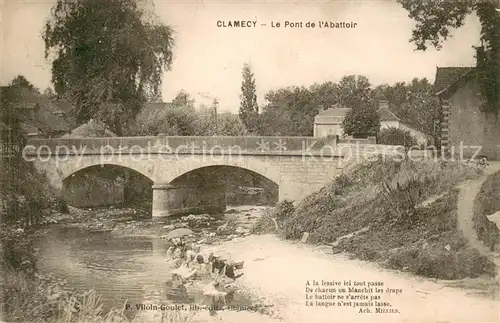 AK / Ansichtskarte Clamecy_Nievre Pont de l Abattoir Clamecy_Nievre
