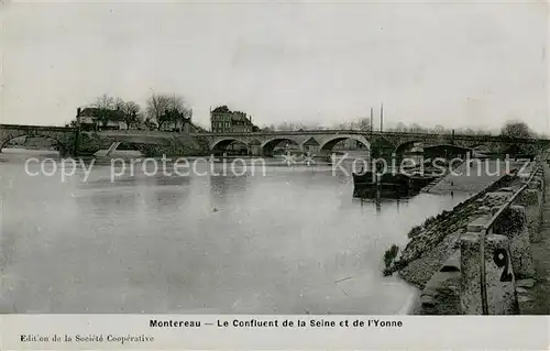 AK / Ansichtskarte Montereau Fault Yonne Le Confluent de la Seine et de l Yonne Montereau Fault Yonne