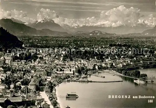 AK / Ansichtskarte Bregenz_Bodensee Fliegeraufnahme Bregenz Bodensee