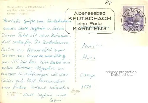 AK / Ansichtskarte Keutschach_See Fliegeraufnahme mit Plescherken Keutschach See