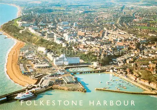 AK / Ansichtskarte Folkestone Harbour Air view Folkestone
