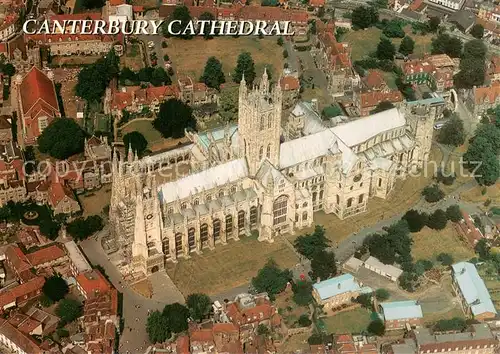 AK / Ansichtskarte Canterbury_Kent The Cathedral Air view 