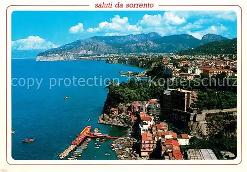 AK / Ansichtskarte Sorrento_Campania Marina Grande Fliegeraufnahme Sorrento Campania