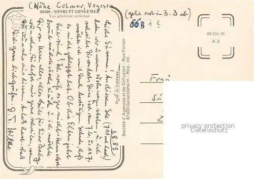 AK / Ansichtskarte Xonrupt Longemer Vue generale aerienne Xonrupt Longemer