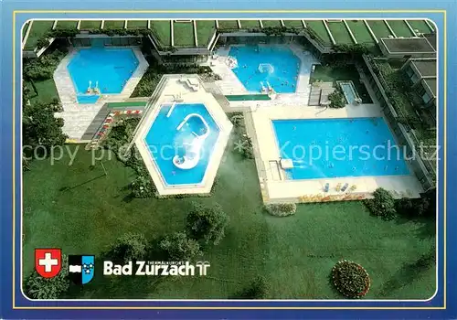 AK / Ansichtskarte Bad_Zurzach Die vier Thermalbassins Fliegeraufnahme Bad_Zurzach