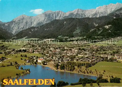 AK / Ansichtskarte Saalfelden_Steinernes_Meer Moorschwimmbad am Ritzensee Fliegeraufnahme Saalfelden_Steinernes