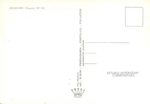 AK / Ansichtskarte Benidorm Fliegeraufnahme Benidorm