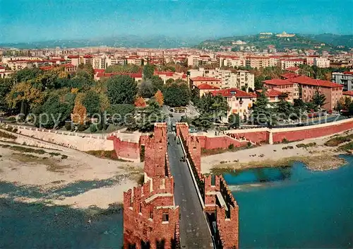 AK / Ansichtskarte Verona_Veneto Veduta aerea da Castelvecchio Verona Veneto