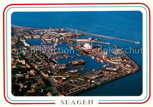 AK / Ansichtskarte Skagen Havn Fliegeraufnahme Skagen