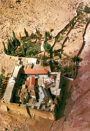 AK / Ansichtskarte Sinai_Halbinsel St Katherine Monastery Fliegeraufnahme Sinai Halbinsel