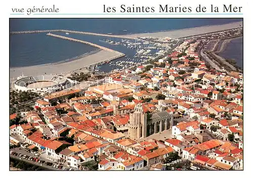 AK / Ansichtskarte Les_Saintes Maries de la Mer Vue aerienne Les