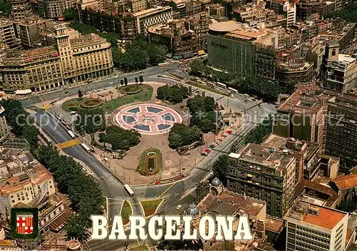 AK / Ansichtskarte Barcelona_Cataluna Plaza Cataluna Vista aerea Barcelona Cataluna
