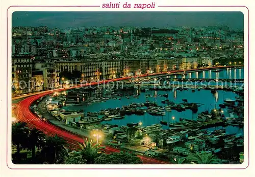 AK / Ansichtskarte Napoli_Neapel Il Vomero da Mergellina Fliegeraufnahme Napoli Neapel