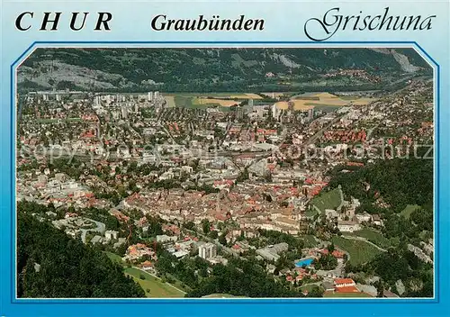 AK / Ansichtskarte Chur_GR Fliegeraufnahme Chur_GR