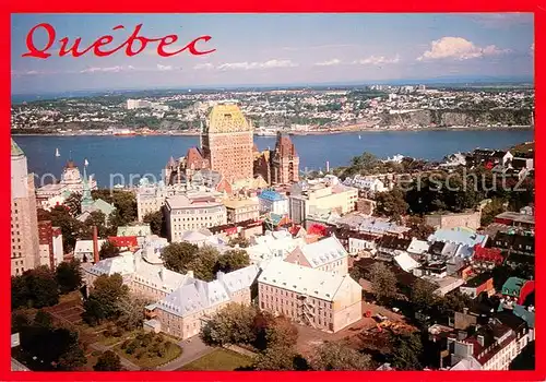 AK / Ansichtskarte Quebec Vue aerienne de Quebec et de Levis Au premier plan le Couvent des Ursulines Quebec