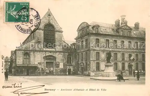 AK / Ansichtskarte Bernay Ancien Abbatiale et Hotel de Ville Bernay