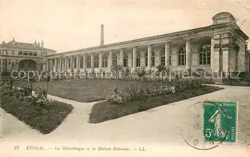 AK / Ansichtskarte Epinal_Vosges_88 Bibliotheque et la maison romaine 