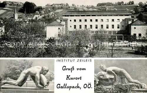 AK / Ansichtskarte Gallspach Institut Zeileis Brunnenfiguren Gallspach