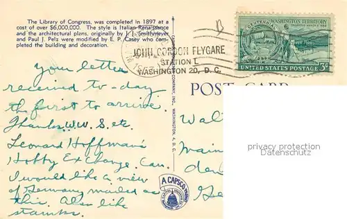 AK / Ansichtskarte Washington_DC Library of Congress and Annex 