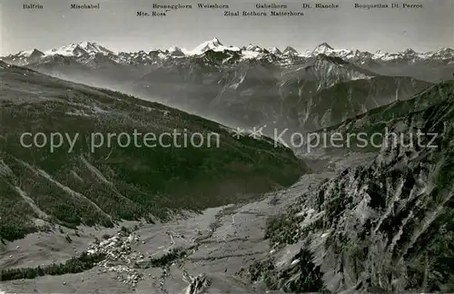 AK / Ansichtskarte Gemmipass_Wallis Leukerbad Walliser Alpen Fliegeraufnahme Gemmipass Wallis